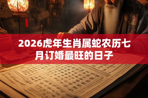 2026虎年生肖属蛇农历七月订婚最旺的日子 2026虎年生肖属蛇农历七月订婚最旺的日子