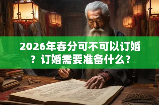2026年春分可不可以订婚？订婚需要准备什么？
