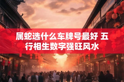 属蛇选什么车牌号最好 五行相生数字强旺风水