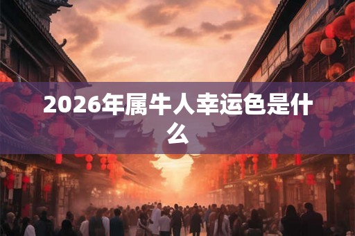 2026年属牛人幸运色是什么
