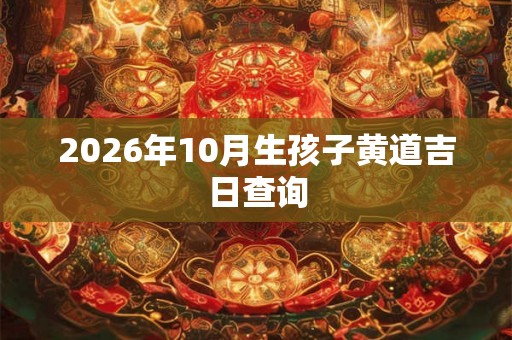 2026年10月生孩子黄道吉日查询