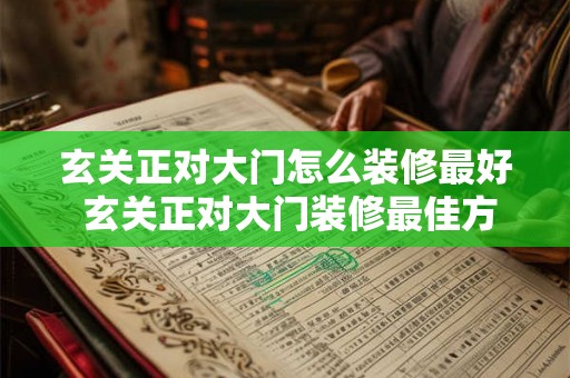 玄关正对大门怎么装修最好 玄关正对大门装修最佳方案