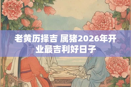 老黄历择吉 属猪2026年开业最吉利好日子