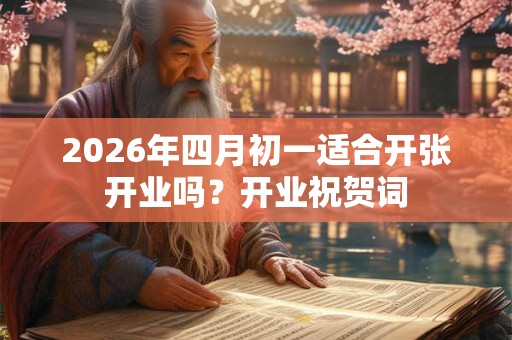 2026年四月初一适合开张开业吗？开业祝贺词