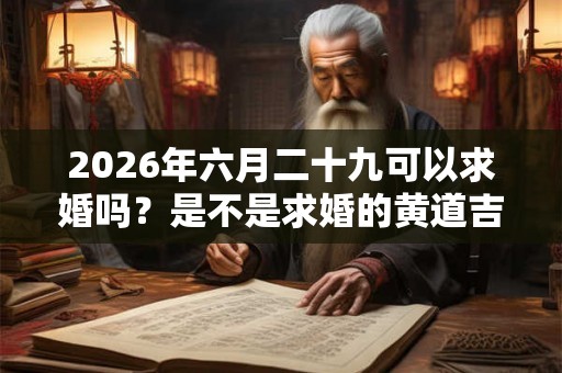 2026年六月二十九可以求婚吗？是不是求婚的黄道吉日？