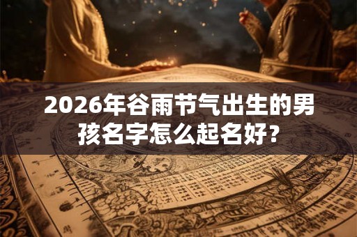2026年谷雨节气出生的男孩名字怎么起名好？