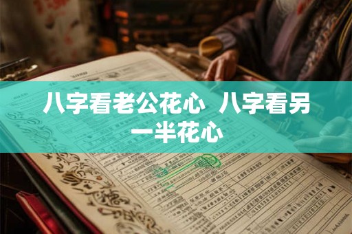 八字看老公花心  八字看另一半花心
