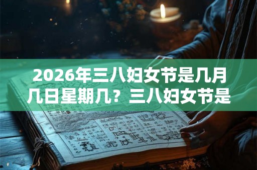 2026年三八妇女节是几月几日星期几？三八妇女节是已婚女人的节日吗？