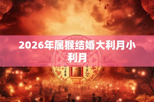 2026年属猴结婚大利月小利月 2026年属猴结婚大利月小利月