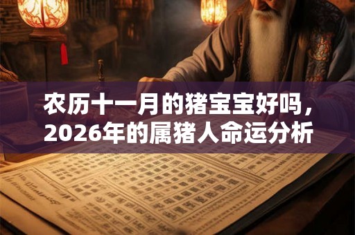 农历十一月的猪宝宝好吗，2026年的属猪人命运分析！