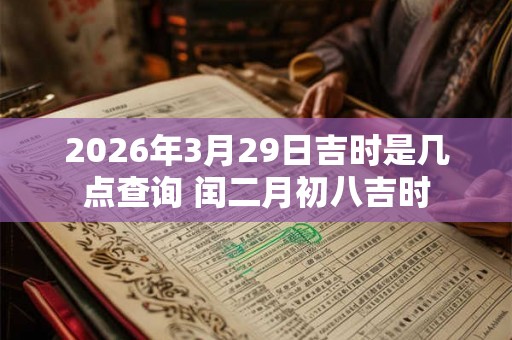 2026年3月29日吉时是几点查询 闰二月初八吉时