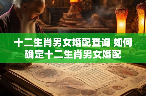 十二生肖男女婚配查询 如何确定十二生肖男女婚配