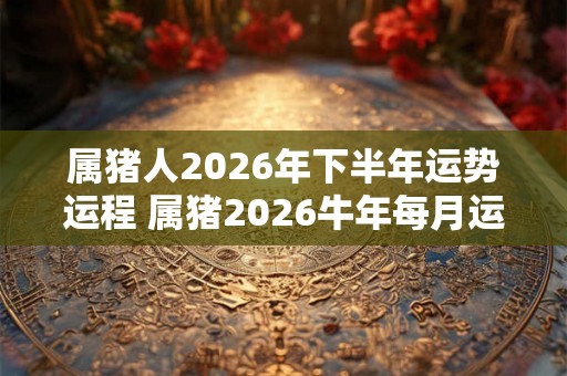 属猪人2026年下半年运势运程 属猪2026牛年每月运程详解
