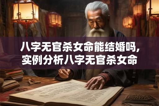 八字无官杀女命能结婚吗,实例分析八字无官杀女命 八字无官杀女命能结婚吗,实例分析八字无官杀女命