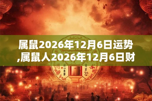 属鼠2026年12月6日运势,属鼠人2026年12月6日财运,生肖鼠2026年12月6日运势 属鼠2026年12月6日运势,属鼠人2026年12月6日财运,生肖鼠2026年12月6日运势