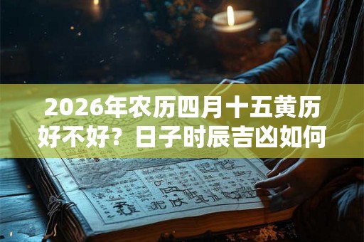 2026年农历四月十五黄历好不好？日子时辰吉凶如何？