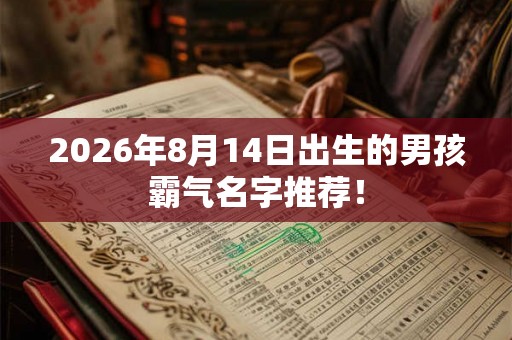 2026年8月14日出生的男孩霸气名字推荐! 2026年8月14日出生的男孩霸气名字推荐!