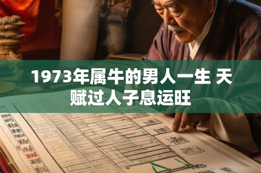 1973年属牛的男人一生 天赋过人子息运旺