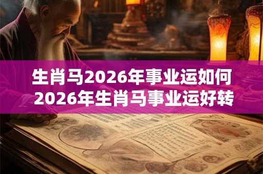 生肖马2026年事业运如何 2026年生肖马事业运好转吗 生肖马2026年事业运如何 2026年生肖马事业运好转吗