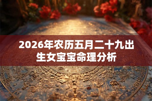 2026年农历五月二十九出生女宝宝命理分析