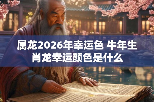 属龙2026年幸运色 牛年生肖龙幸运颜色是什么