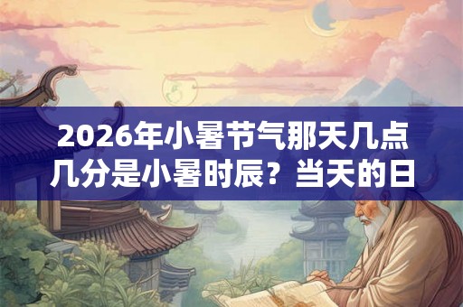 2026年小暑节气那天几点几分是小暑时辰？当天的日子好不好？