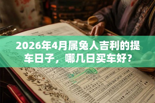 2026年4月属兔人吉利的提车日子,哪几日买车好? 2026年4月属兔人吉利的提车日子,哪几日买车好?