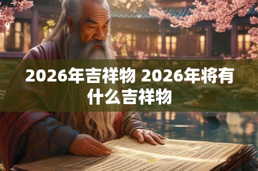 2026年吉祥物 2026年将有什么吉祥物
