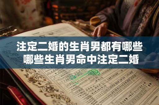 注定二婚的生肖男都有哪些 哪些生肖男命中注定二婚