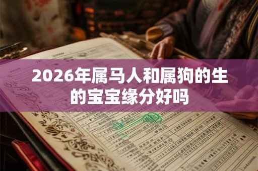2026年属马人和属狗的生的宝宝缘分好吗