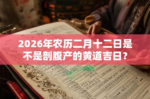 2026年农历二月十二日是不是剖腹产的黄道吉日？