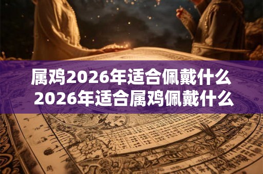 属鸡2026年适合佩戴什么 2026年适合属鸡佩戴什么