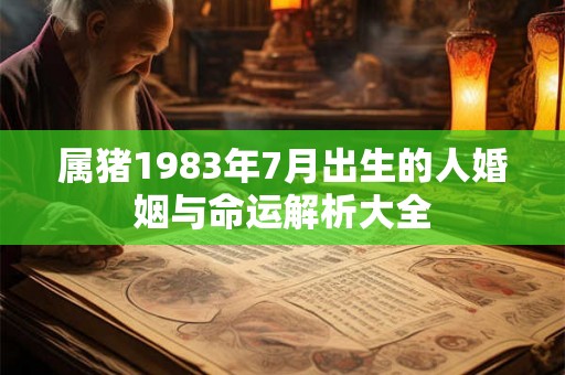 属猪1983年7月出生的人婚姻与命运解析大全