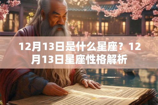 12月13日是什么星座？12月13日星座性格解析