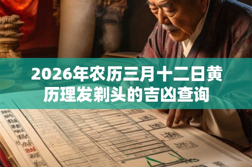 2026年农历三月十二日黄历理发剃头的吉凶查询 2026年农历三月十二日黄历理发剃头的吉凶查询