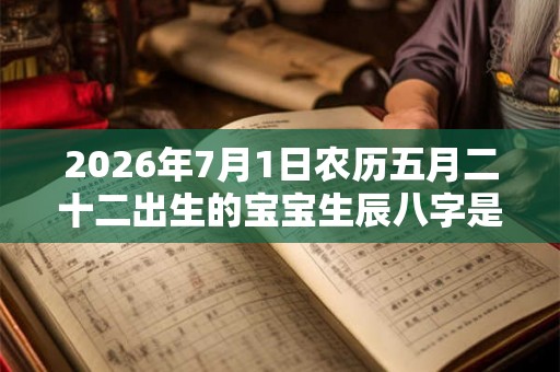 2026年7月1日农历五月二十二出生的宝宝生辰八字是什么