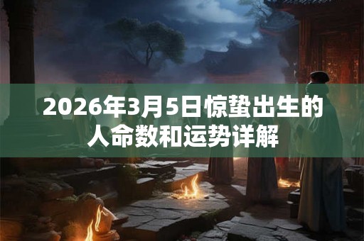 2026年3月5日惊蛰出生的人命数和运势详解 2026年3月5日惊蛰出生的人命数和运势详解