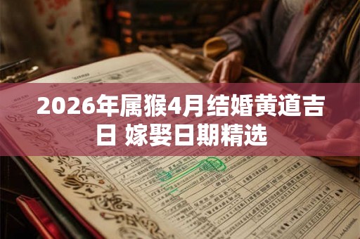 2026年属猴4月结婚黄道吉日 嫁娶日期精选 2026年属猴4月结婚黄道吉日 嫁娶日期精选