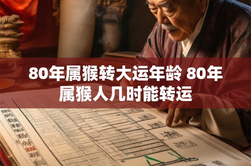 80年属猴转大运年龄 80年属猴人几时能转运