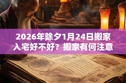 2026年除夕1月24日搬家入宅好不好？搬家有何注意事项？