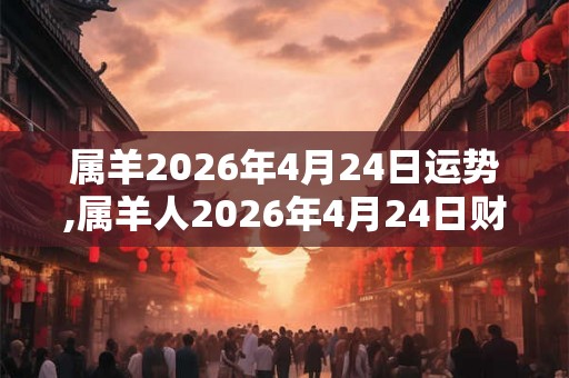 属羊2026年4月24日运势,属羊人2026年4月24日财运,生肖羊2026年4月24日运势