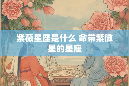 紫薇星座是什么 命带紫微星的星座