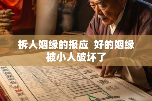 拆人姻缘的报应  好的姻缘被小人破坏了