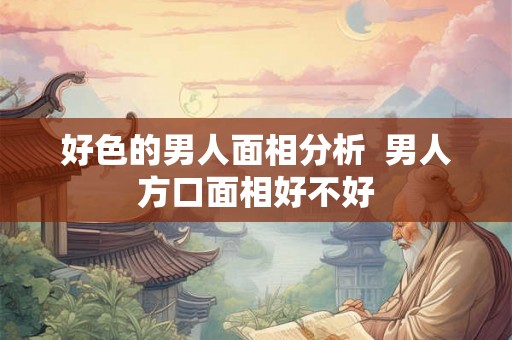 好色的男人面相分析  男人方口面相好不好
