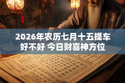 2026年农历七月十五提车好不好 今日财喜神方位