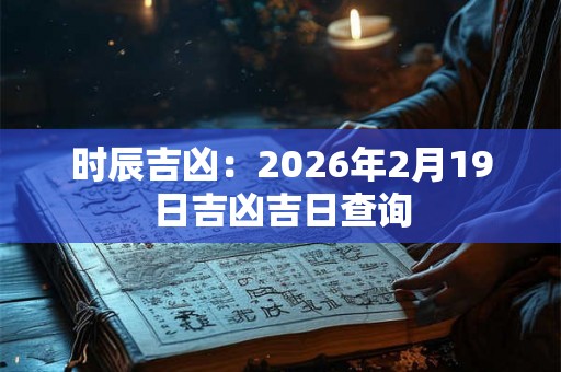 时辰吉凶：2026年2月19日吉凶吉日查询