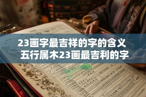 23画字最吉祥的字的含义  五行属木23画最吉利的字