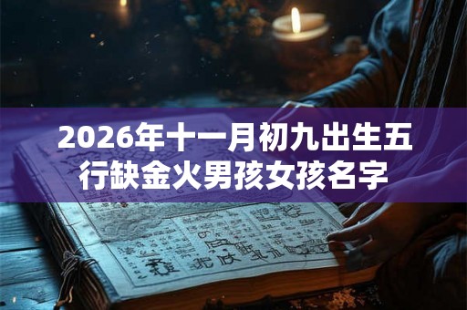 2026年十一月初九出生五行缺金火男孩女孩名字