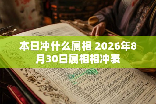 本日冲什么属相 2026年8月30日属相相冲表