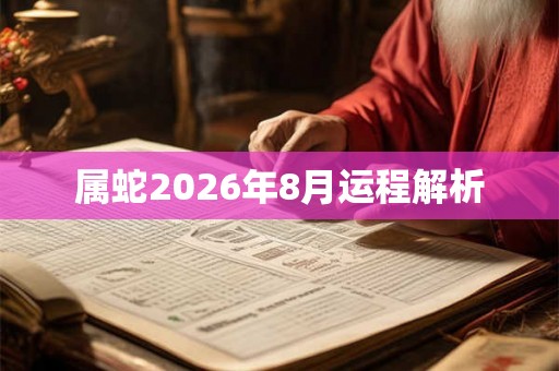属蛇2026年8月运程解析 属蛇2026年8月运程解析